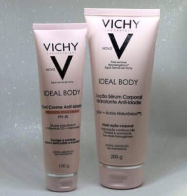 Resenha: Gel creme antiidade pescoço, colo e mãos e loção sérum corporal Ideal Body Vichy